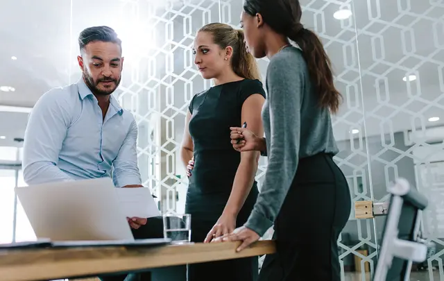 people speaking in a meeting