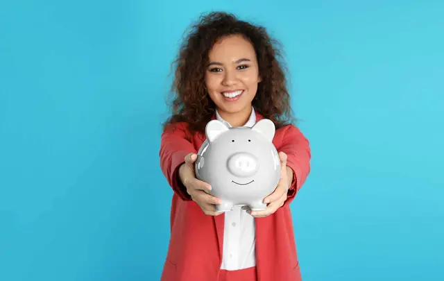 person with piggy bank