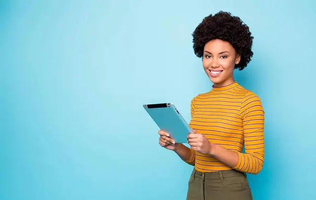 Woman with tablet