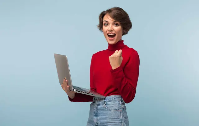 Woman with laptop