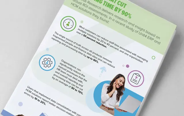 Click to read Nucleus infographic about the value of integrated ERP and HCM solutions