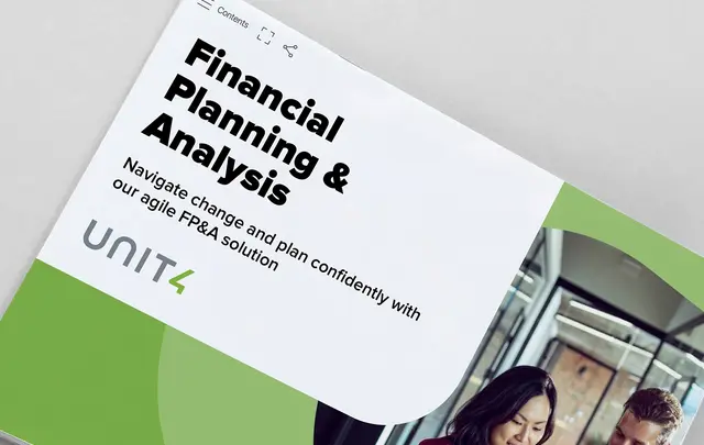 Click here to download our Unit4 Solution e-brochure for FP&amp;A solutions