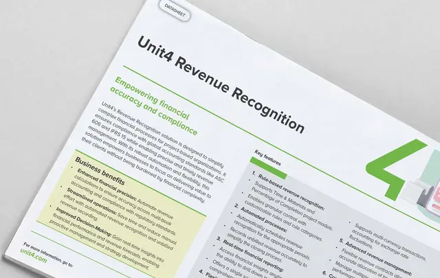 Click here to read our datasheet about Revenue Recognition with Unit4 ERP