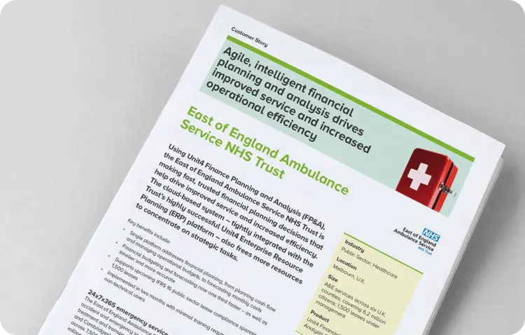 Forsidebilde for kundehistorien til East of England Ambulance Service NHS Trust