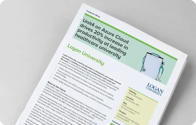 Klicka här för att se hur Unit4 hjälper Logan University