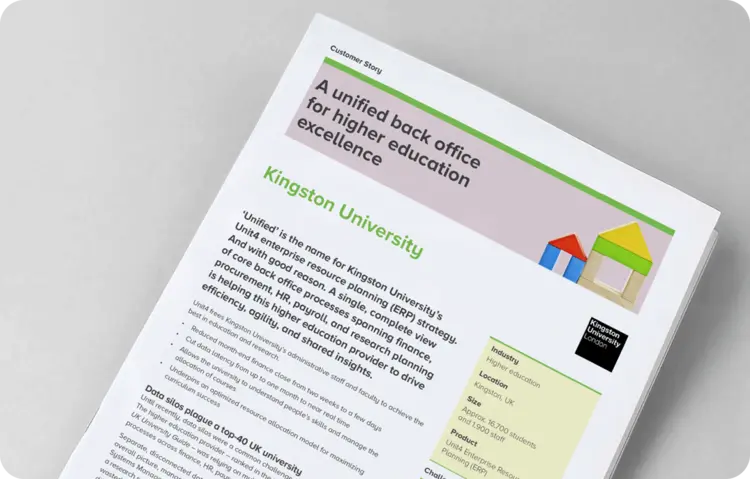 Click here to see how Unit4 supports Kingston University