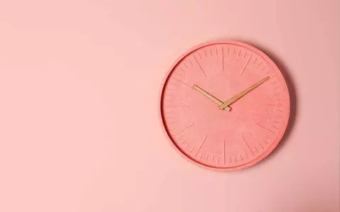 pink clock