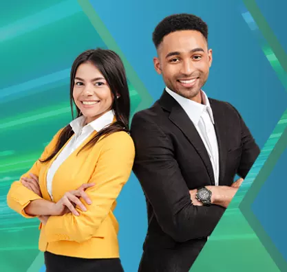 couple with an X behind