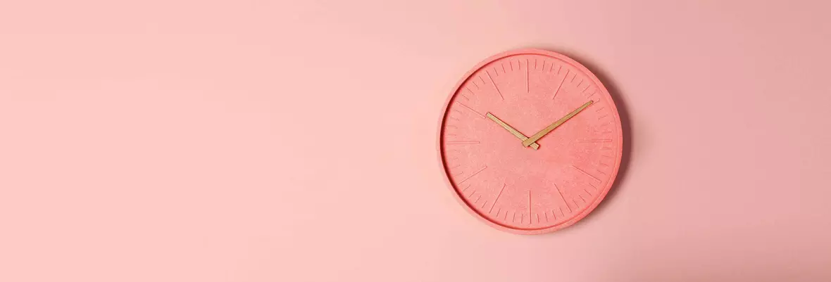 pink clock
