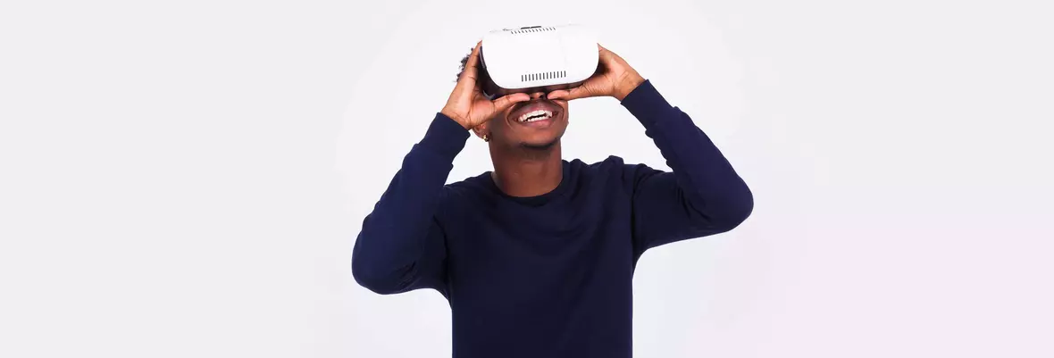 person with virtual reality headset