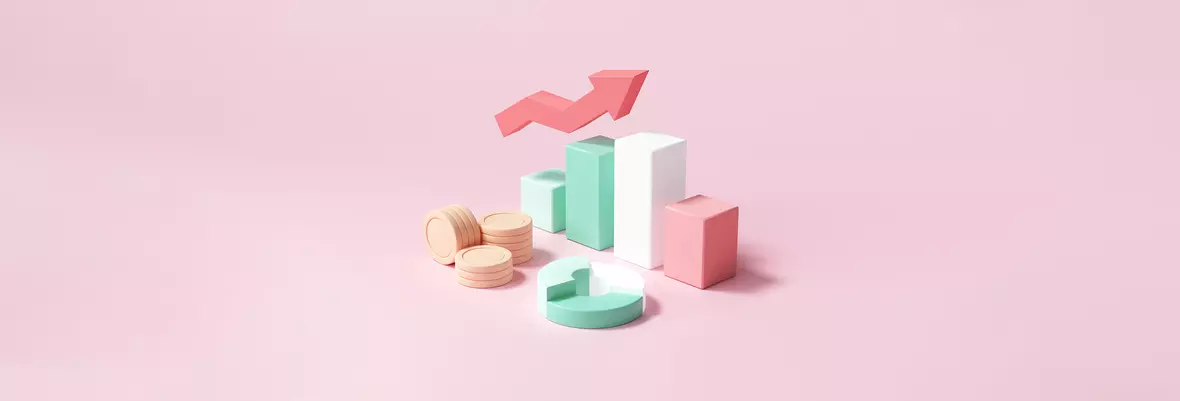 graphics on pink background