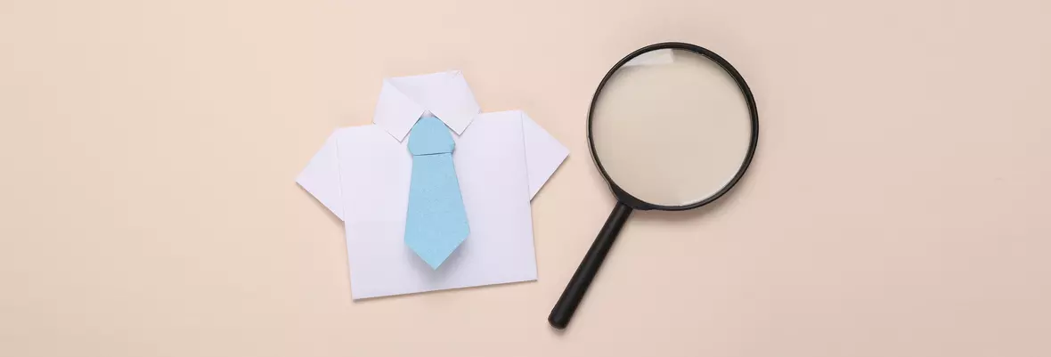 shirt tie magnifying glass