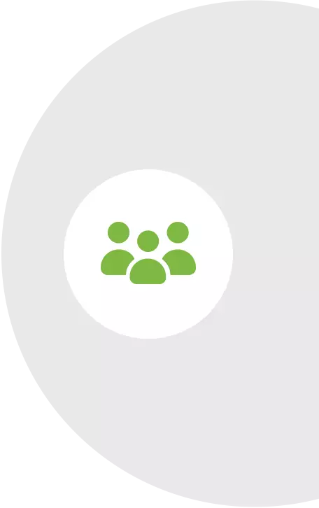 Upward trend arrow icon on green background