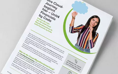 Cover of the Unit4 Financials Cloud Migration Assessment factsheet