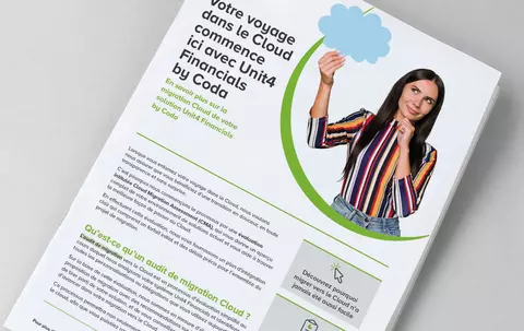 Cover of the Unit4 Financials Cloud Migration Assessment factsheet