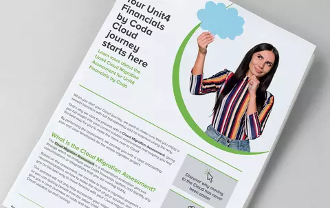 Cover of the Unit4 Financials Cloud Migration Assessment factsheet