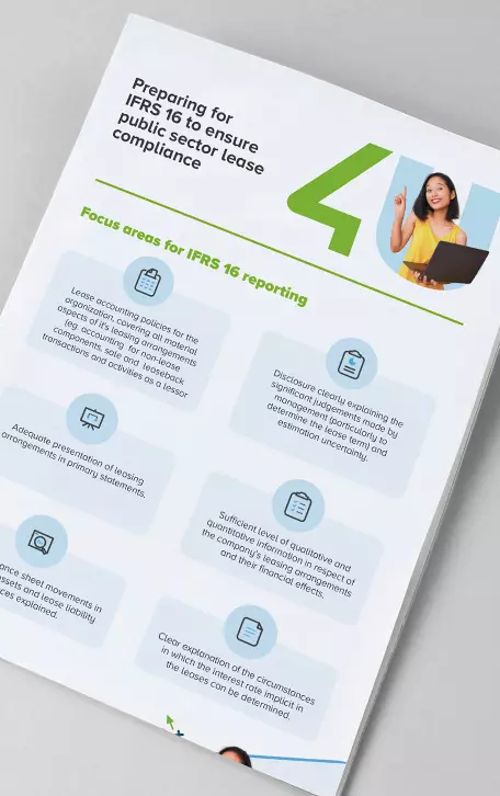 Cover image for infographic "Ensure public sector lease compliance with IFRS 16"