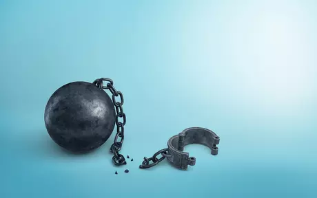 ball and broken chain