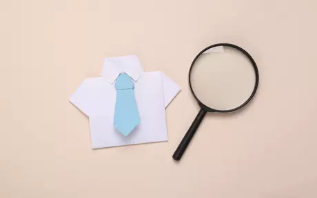 shirt tie magnifying glass