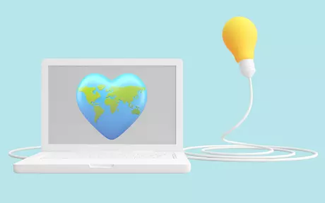 laptop with heart