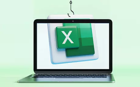 laptop with excel
