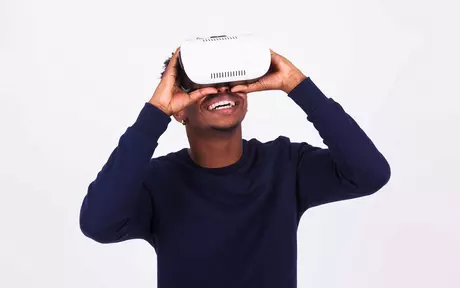 person with virtual reality headset
