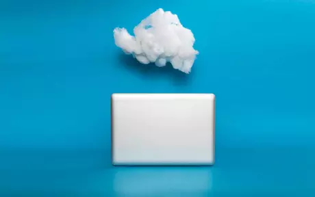 white square and a cloud