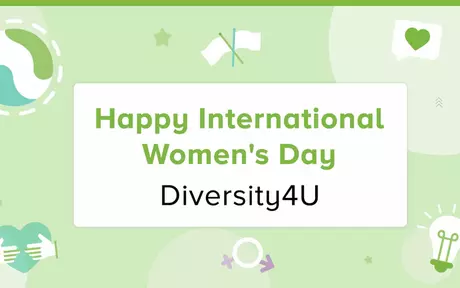'Happy International Women's Day Diversity 4U' banner