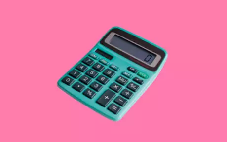 Calculator on pink background
