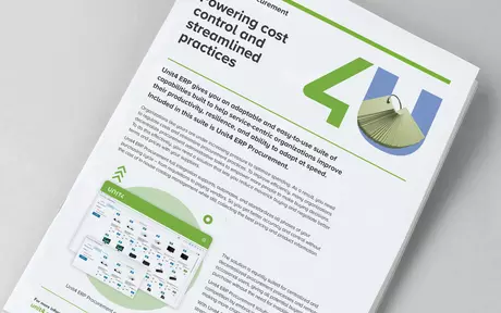 Cover image for Unit4 ERP fact sheet - procurement management
