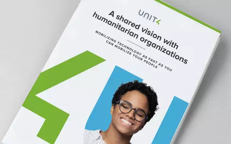 Cover image for white paper about Unit4's shared vision with humanitarian organizations