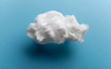 Cloud on blue background