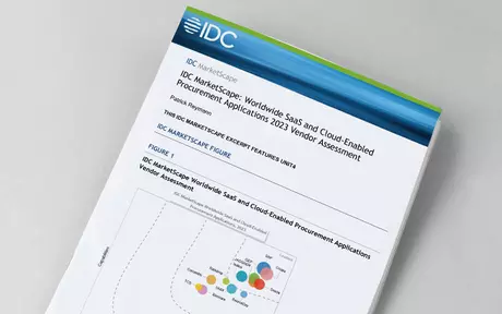 Image de couverture du rapport « IDC MarketScape: Worldwide SaaS and Cloud-Enabled Procurement Applications 2023 Vendor Assessment »