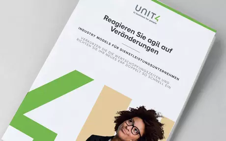 Titelbild für das Whitepaper über das Unit4 Industry Model für Dienstleistungsunternehmen