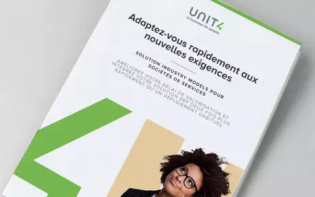 Image de couverture du livre blanc consacré à l’approche Industry Model de Unit4 pour les sociétés de services