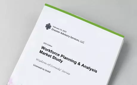 Titelbild für den Bericht von Dresner: „Workforce Planning & Analysis Market Study 2023“