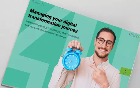 Titelbild für das E-Book über die digitale Transformation für Organisationen