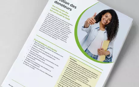 Image de couverture de la fiche technique de Unit4 consacrée aux logiciels de gestion des donateurs pour les organisations à but non lucratif