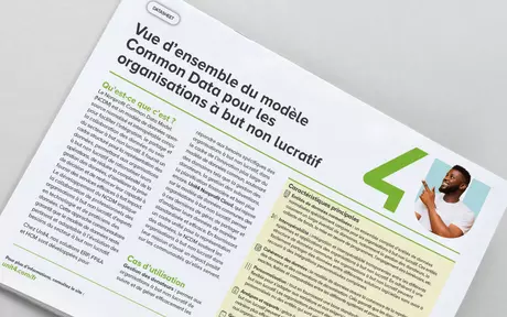 Image de couverture de la fiche technique générale du modèle de données commun pour les organisations à but non lucratif