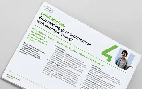 Lue Unit4 Modeler  ratkaisun tietosivu napsauttamalla tästä