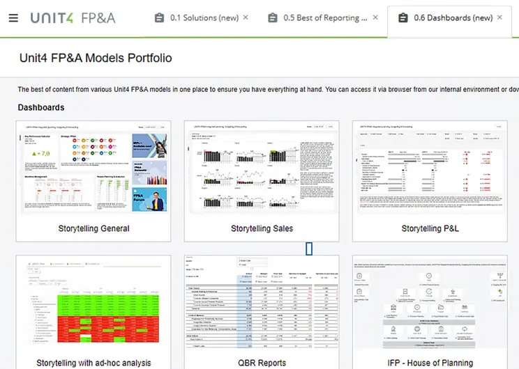 Example screen from this Unit4 product - Unit4 FP&amp;A